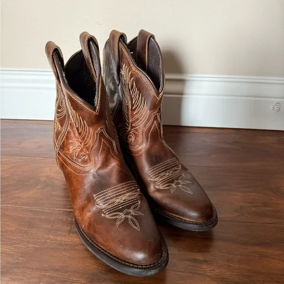Laredo Tori Western Classic Brown Leather Cowboy Boots-Size 7.5 - Picture 11 of 11